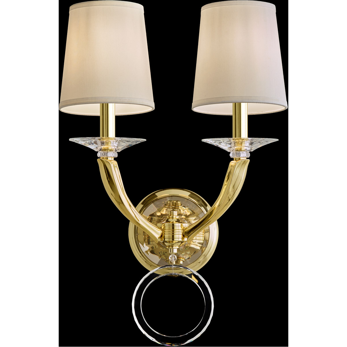 Schonbek MA1002N-48O Emilea 2 Light 8.5 inch Antique Silver Wall Sconce Wall Light in Antique Silver Cast