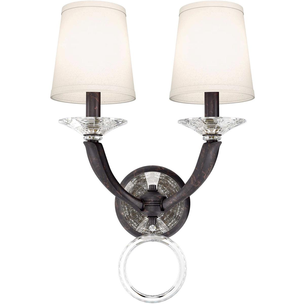 Schonbek MA1002N-76O Emilea 2 Light 8.5 inch Heirloom Bronze Wall Sconce Wall Light in Heirloom Bronze Cast