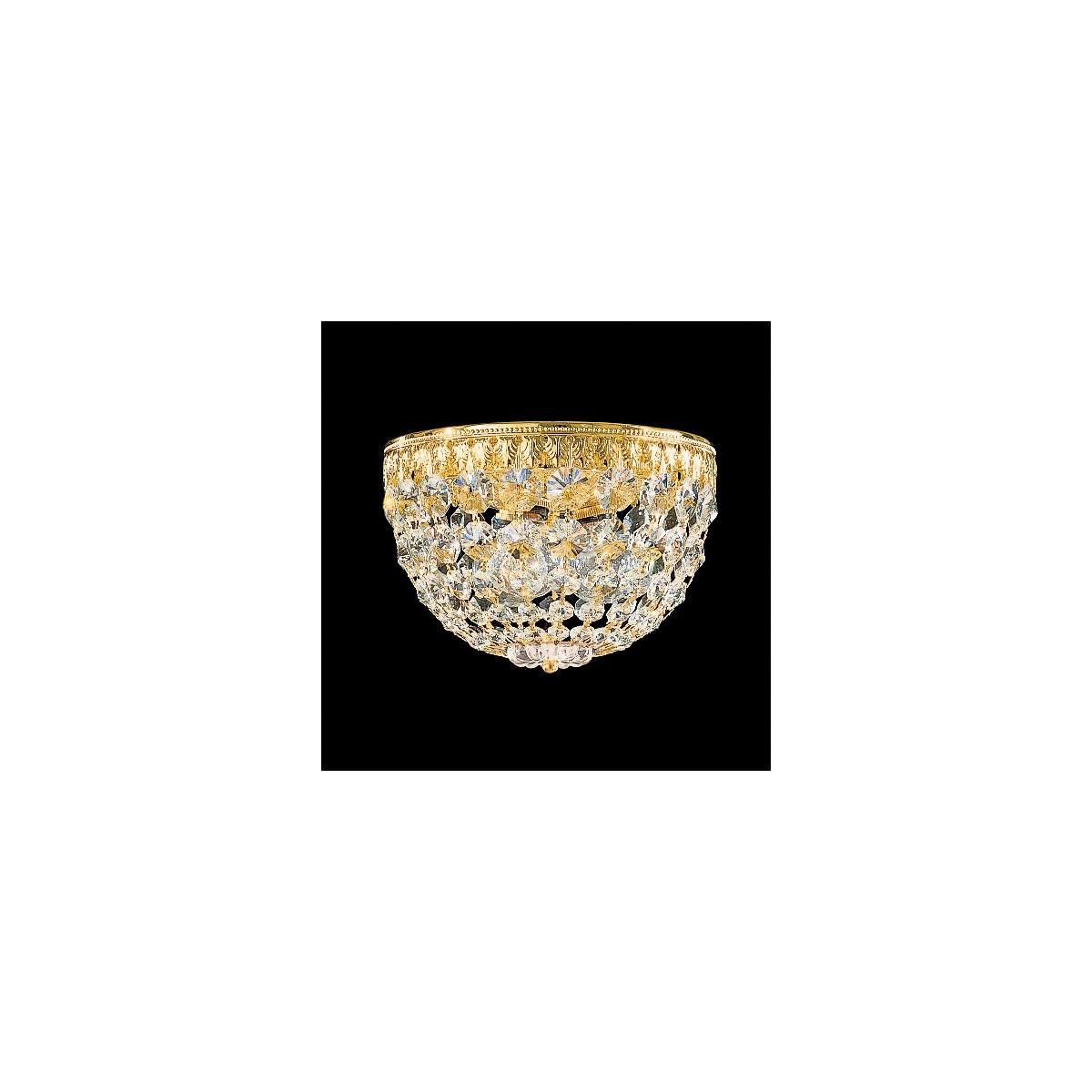 Schonbek 1558-211R Petit Crystal 3 Light Aurelia Flush Mount Ceiling Light in Radiance