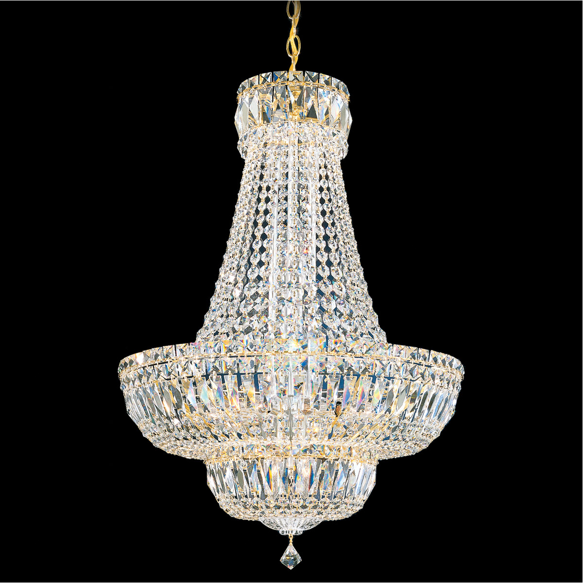 Schonbek 6616-211R Petit Crystal Deluxe 20 Light Aurelia Pendant Ceiling Light in Radiance