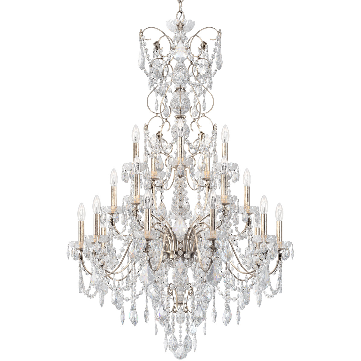Schonbek 1716-49 Century 20 Light 37 inch Black Pearl Chandelier Ceiling Light