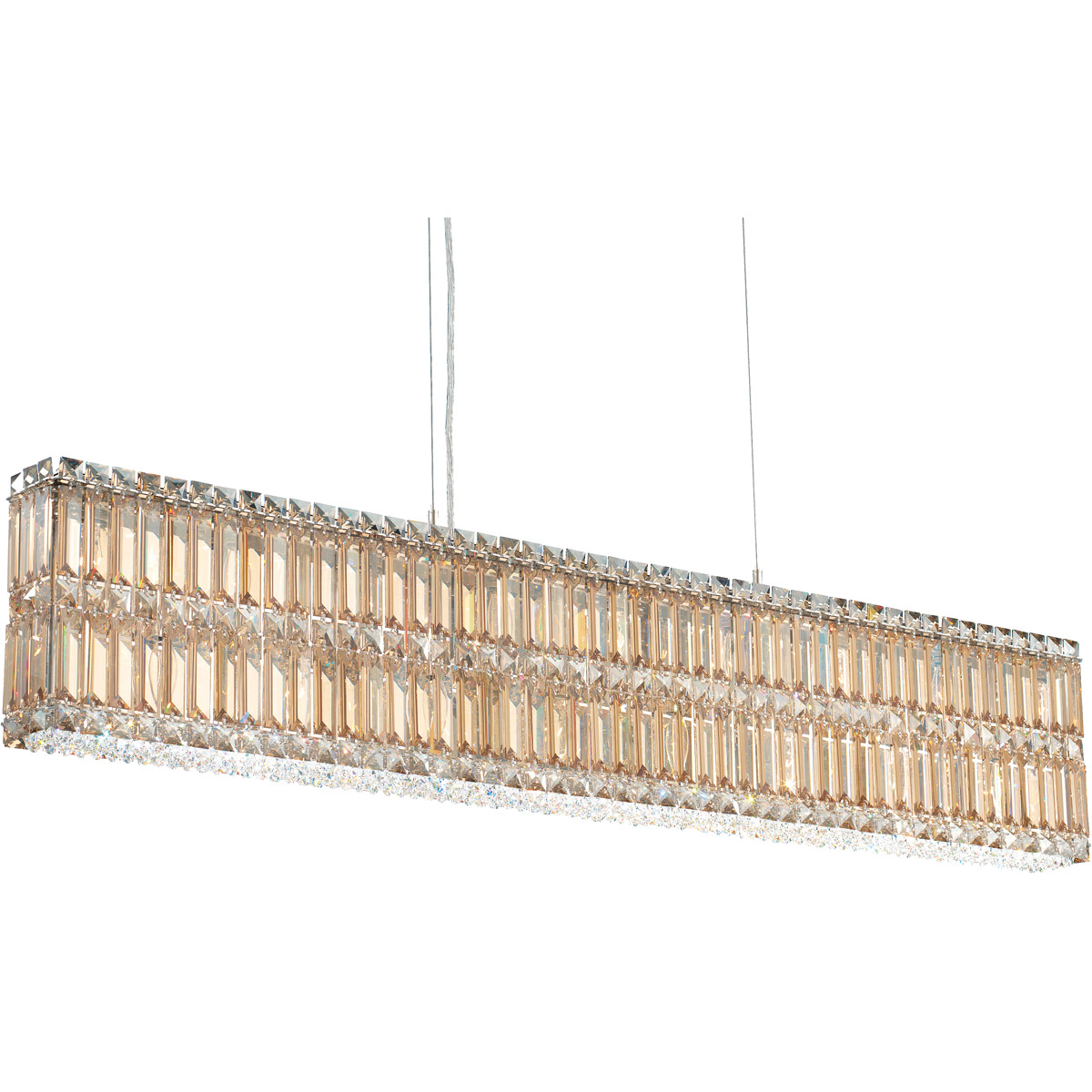 Schonbek 2267R Quantum 17 Light 47 inch Stainless Steel Linear Pendant Ceiling Light in Radiance
