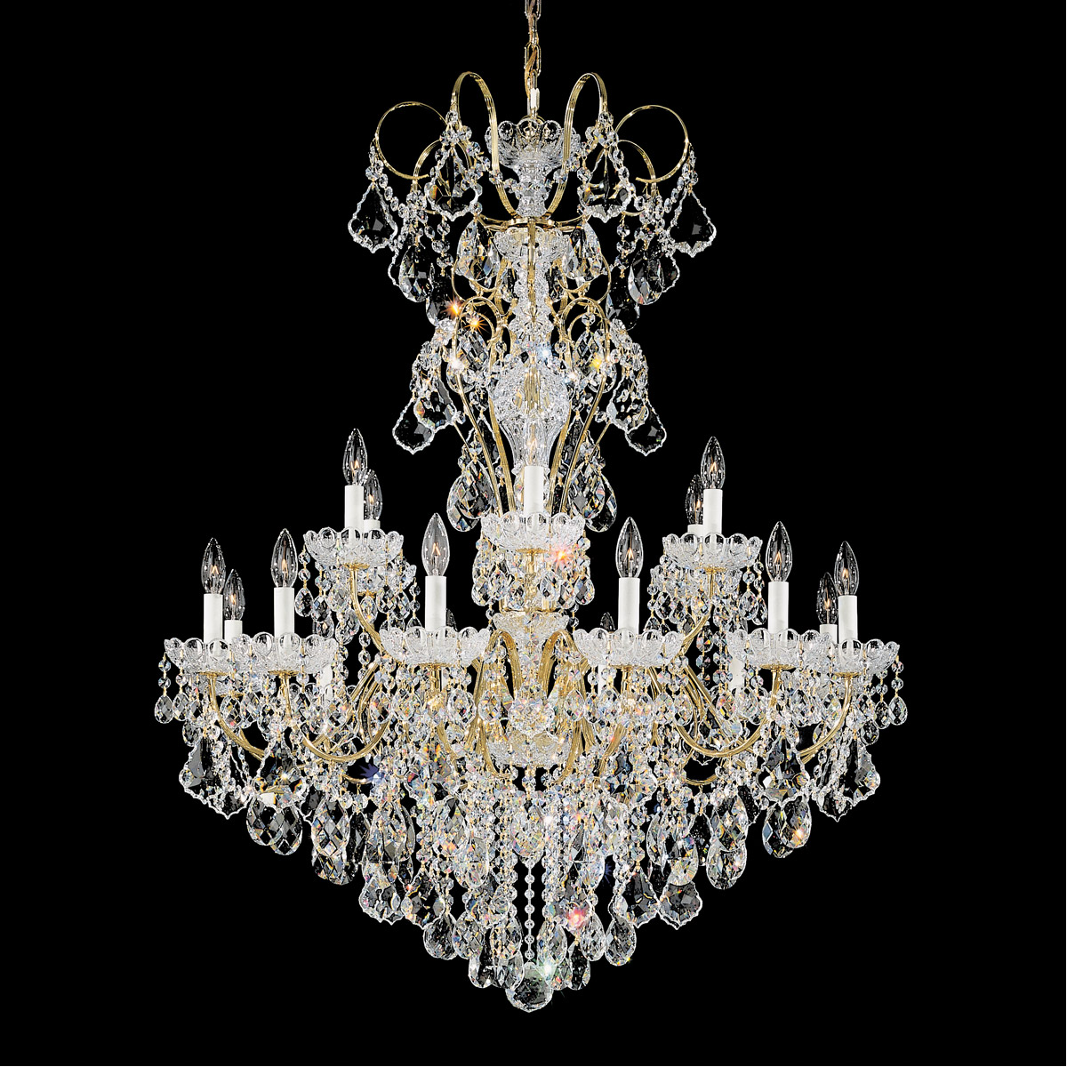 Schonbek 3660-23H New Orleans 18 Light 36 inch Etruscan Gold Chandelier Ceiling Light in Heritage