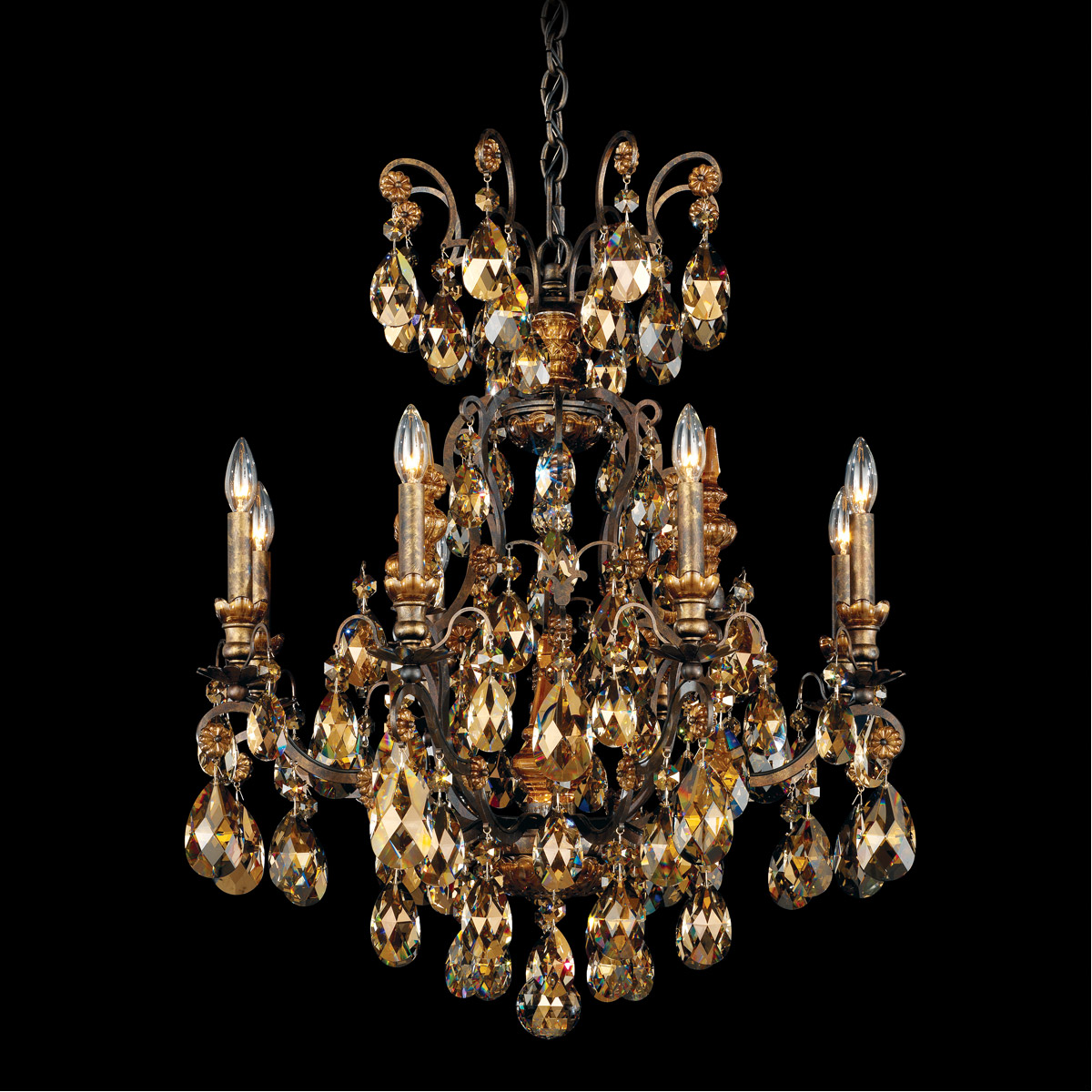 Schonbek 3771-23 Renaissance 9 Light 26.5 inch Etruscan Gold Chandelier Ceiling Light in Heritage