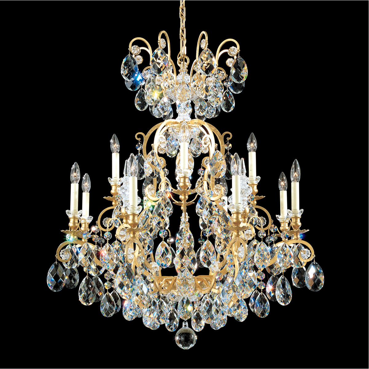 Schonbek 3772-23 Renaissance 13 Light 32 inch Etruscan Gold Chandelier Ceiling Light in Heritage