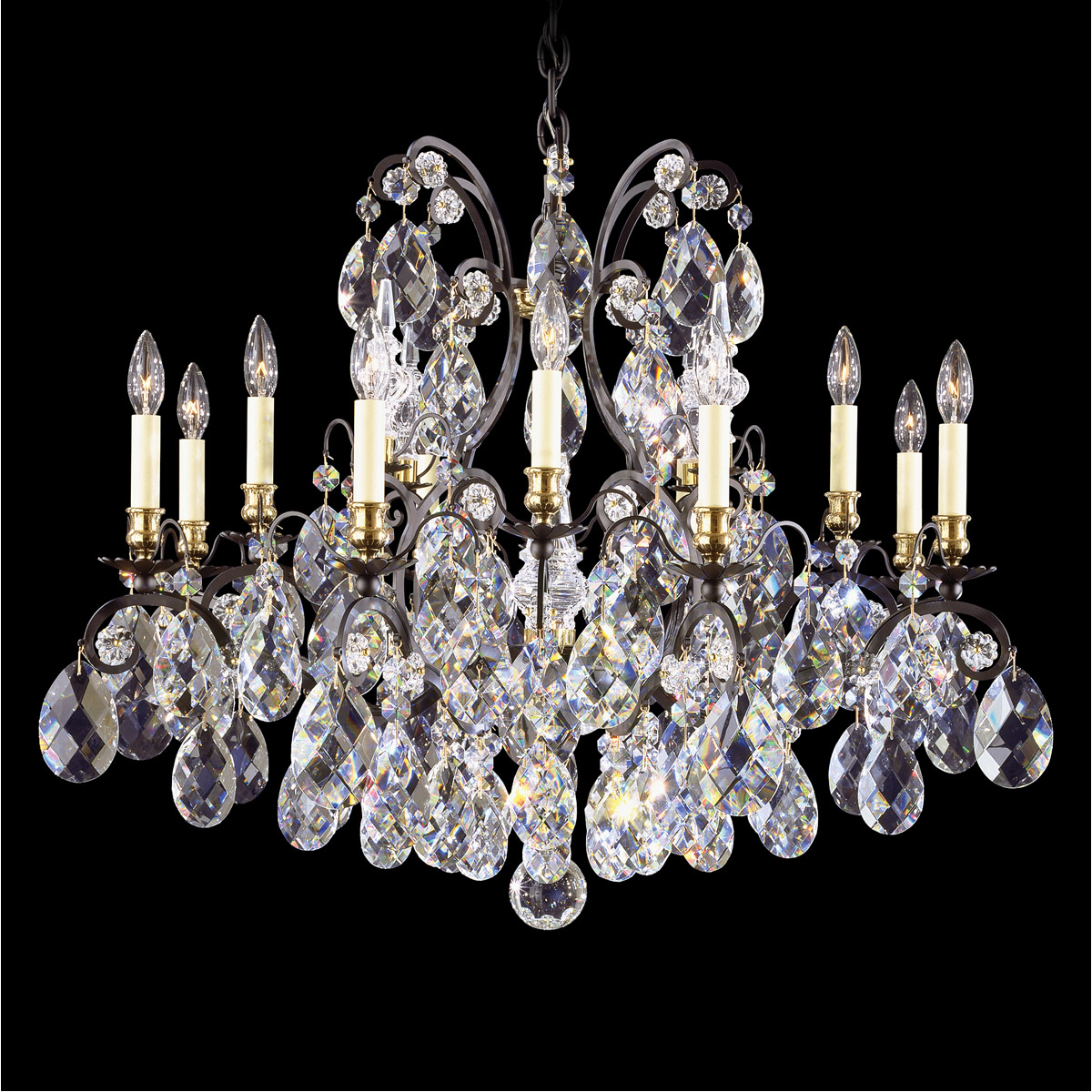Schonbek 3790-22 Renaissance 13 Light 33 inch Heirloom Gold Chandelier Ceiling Light in Heritage