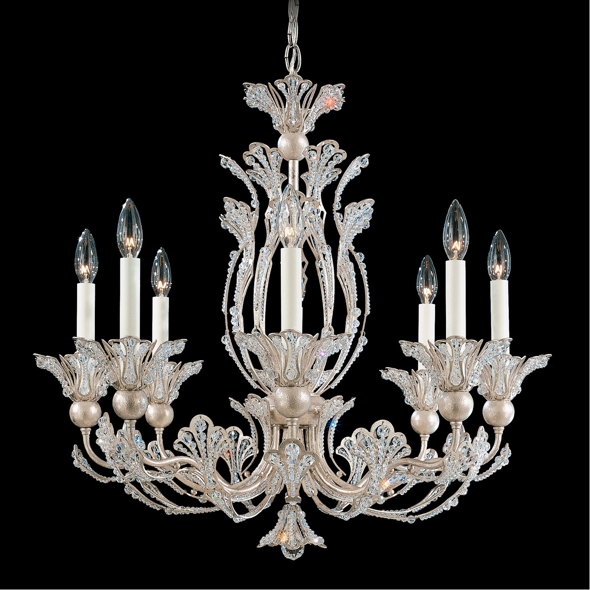 Schonbek 7866-76S Rivendell 8 Light Heirloom Bronze Chandelier Ceiling Light in Swarovski