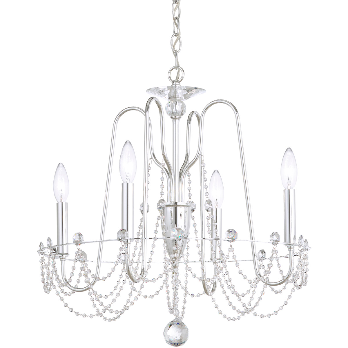 Schonbek AR1004N-23O Esmery 4 Light Etruscan Gold Chandelier Ceiling Light, Adjustable Height