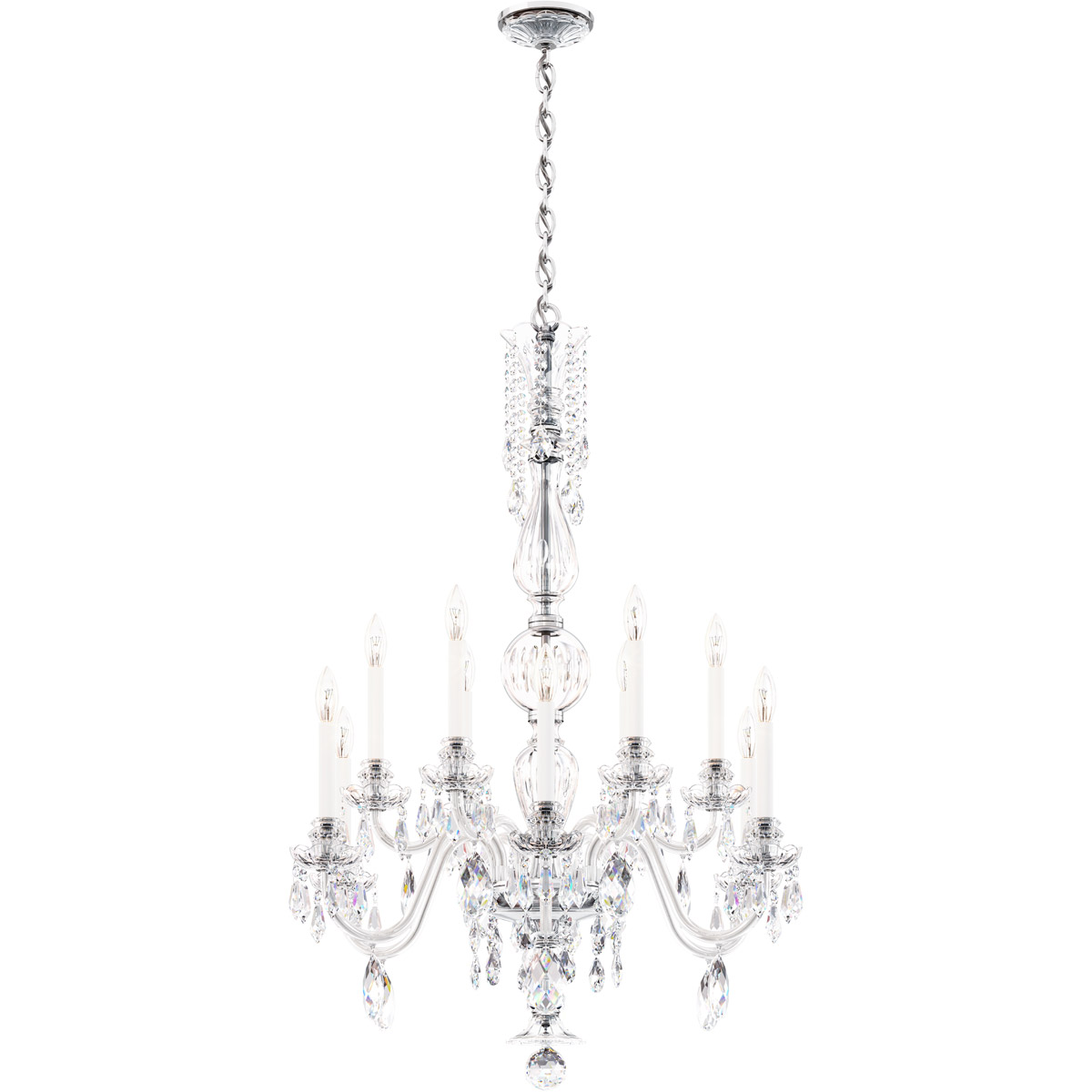 Schonbek HA5808N-40H Hamilton Nouveau 12 Light 30 inch Polished Silver Chandelier Ceiling Light