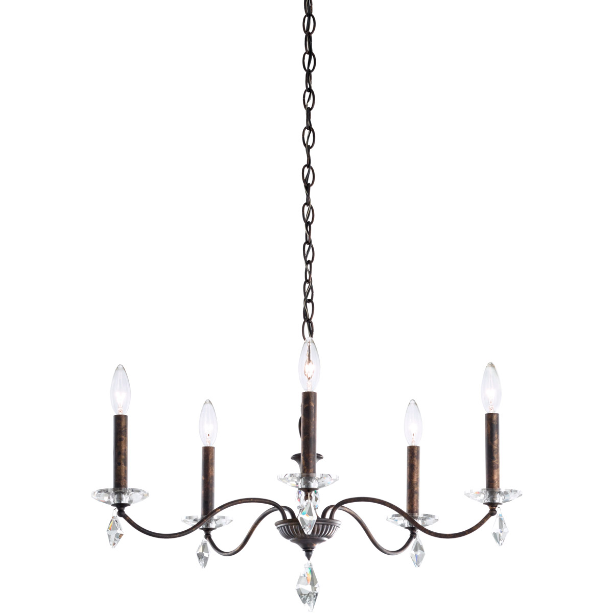 Schonbek MD1005N-06H Modique 5 Light 27 inch White Chandelier Ceiling Light