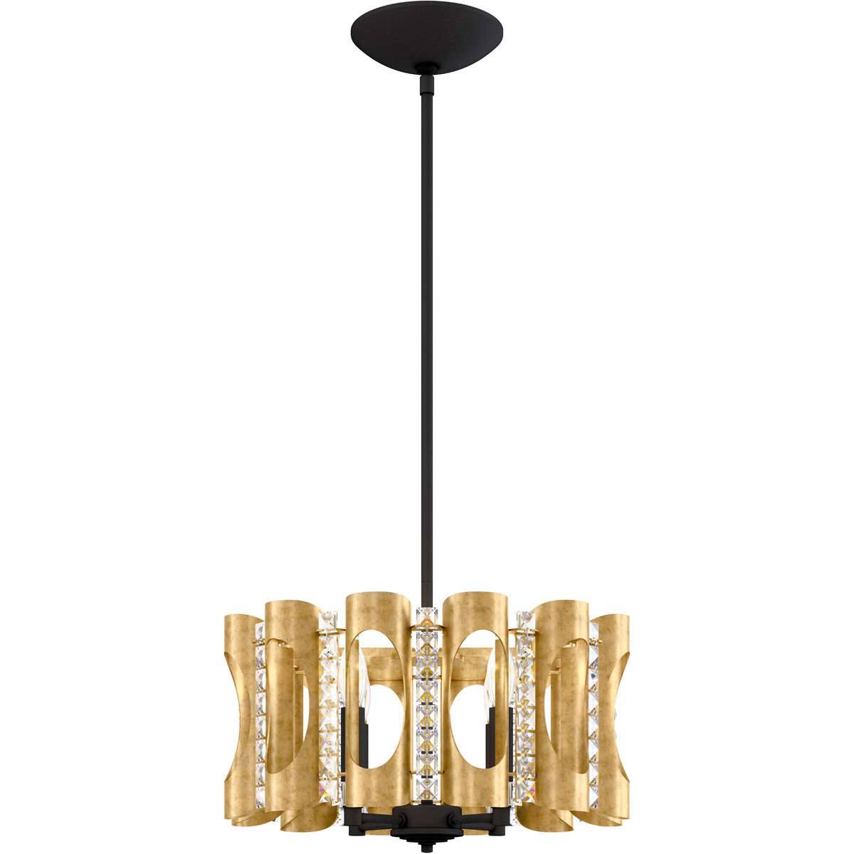 Schonbek MR1004N-22O Twilight 4 Light Heirloom Gold Pendant Ceiling Light, Adjustable Height