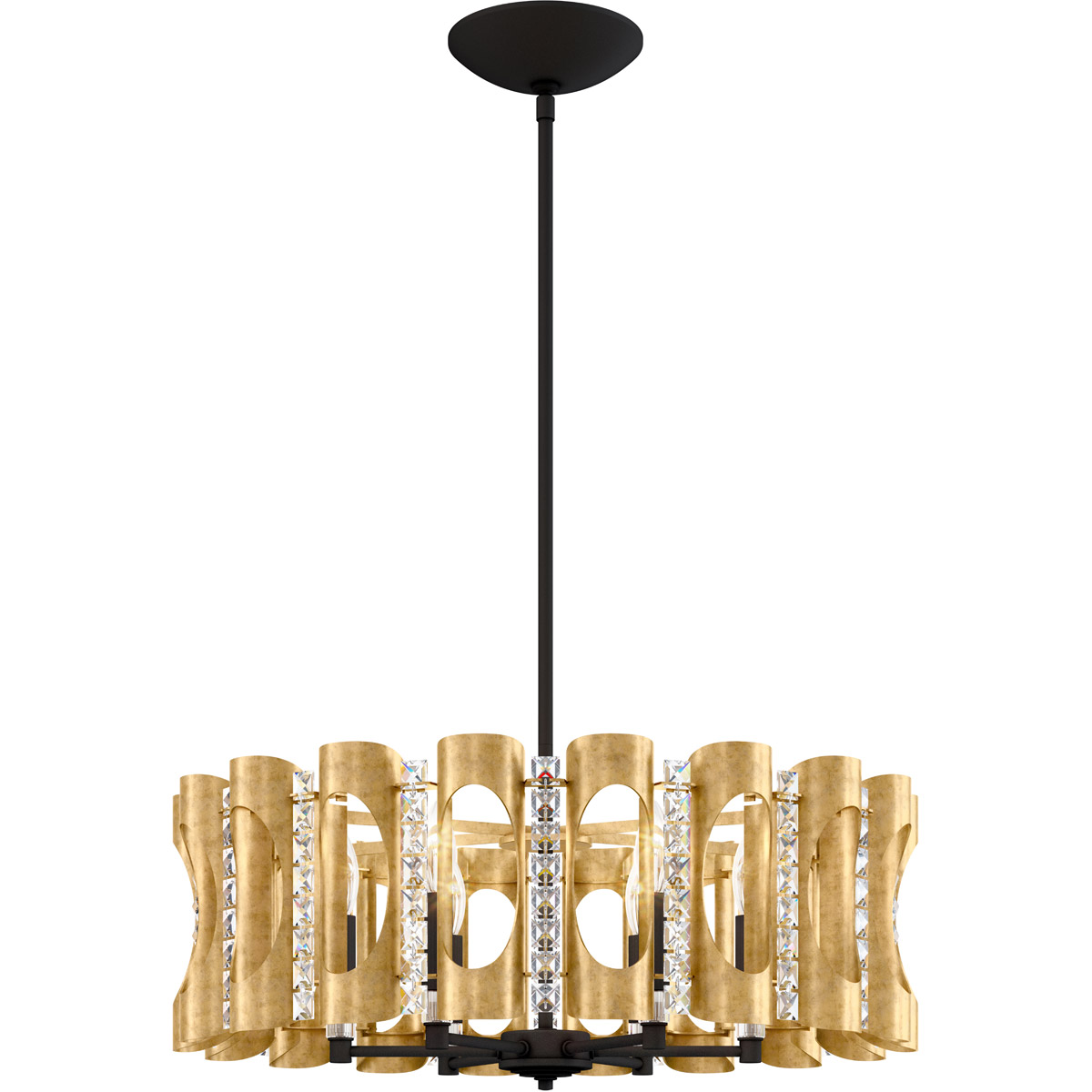 Schonbek MR1006N-22O Twilight 6 Light Heirloom Gold Pendant Ceiling Light, Adjustable Height