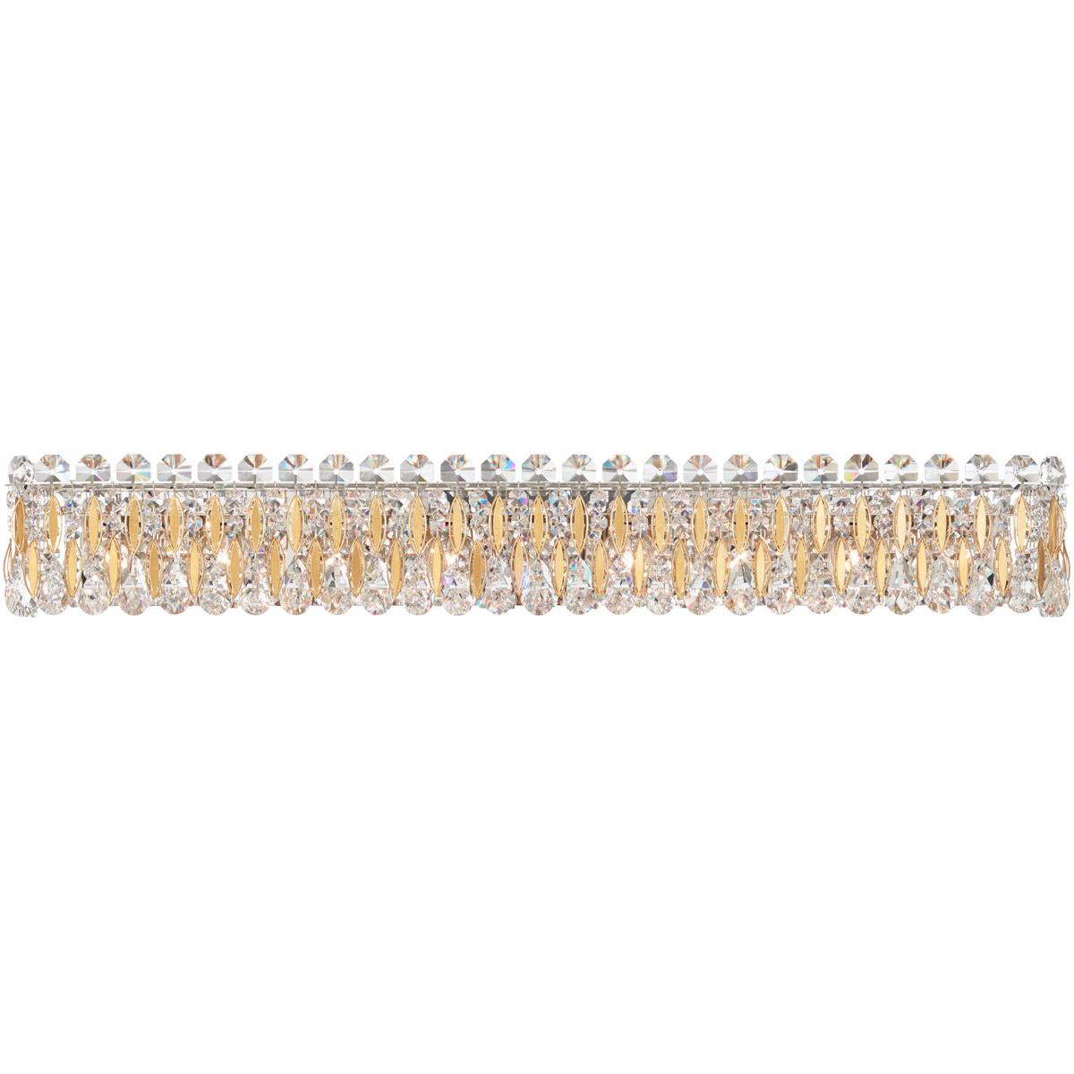 Schonbek RS8336N-401S Sarella 8 Light Polished Stainless Steel Wall Sconce Wall Light in Swarovski