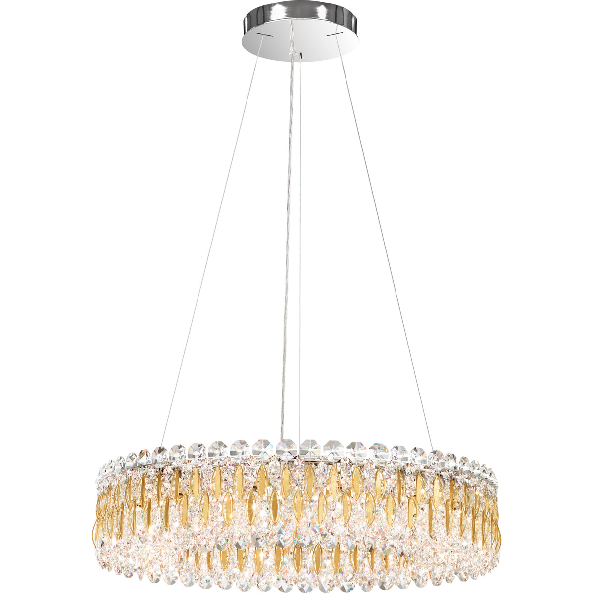 Schonbek RS8343N-22S Sarella 12 Light 24 inch Heirloom Gold Chandelier Ceiling Light