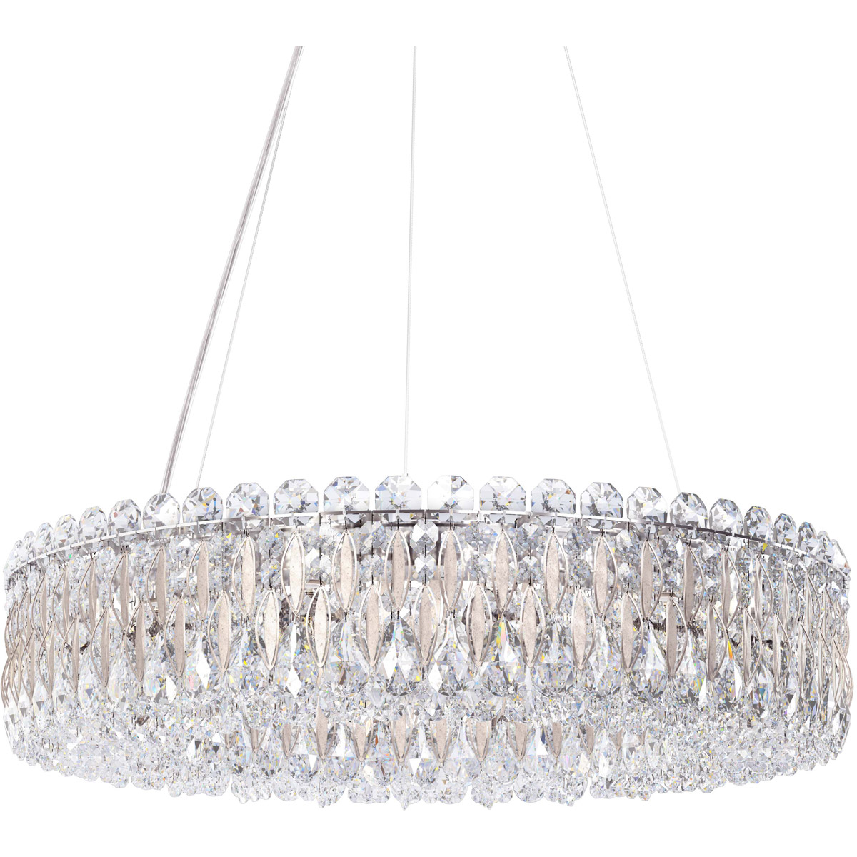 Schonbek RS8343N-06S Sarella 12 Light 24 inch White Chandelier Ceiling Light