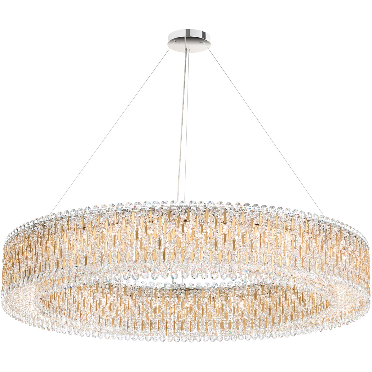 Schonbek RS8351N-48H Sarella 32 Light 59 inch Antique Silver Pendant Ceiling Light in Heritage