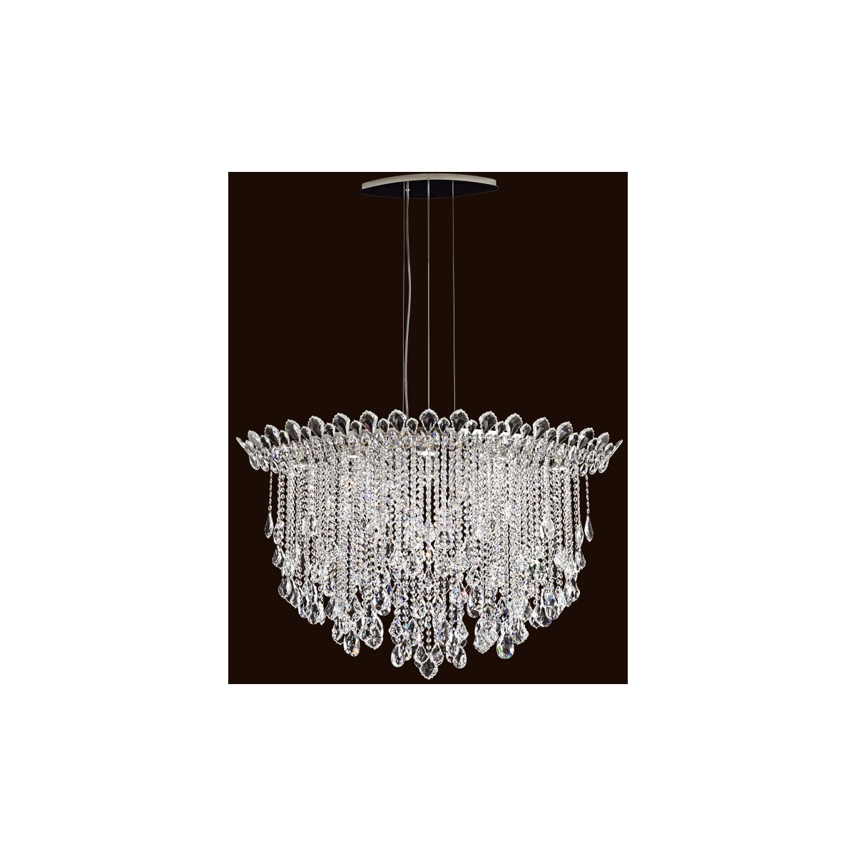 Schonbek TR4812N-401H Trilliane Strands 8 Light 25 inch Polished Stainless Steel Pendant Ceiling Light in Heritage
