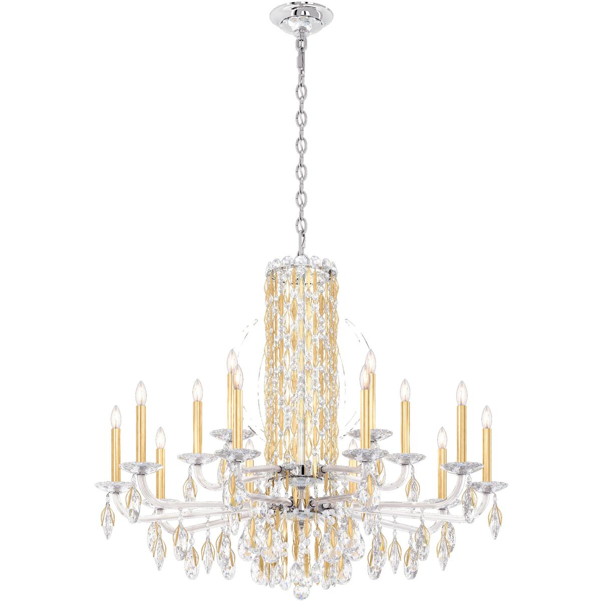 Schonbek RS83151N-22H Siena 15 Light 41 inch Heirloom Gold Chandelier Ceiling Light in Heritage, No Spikes