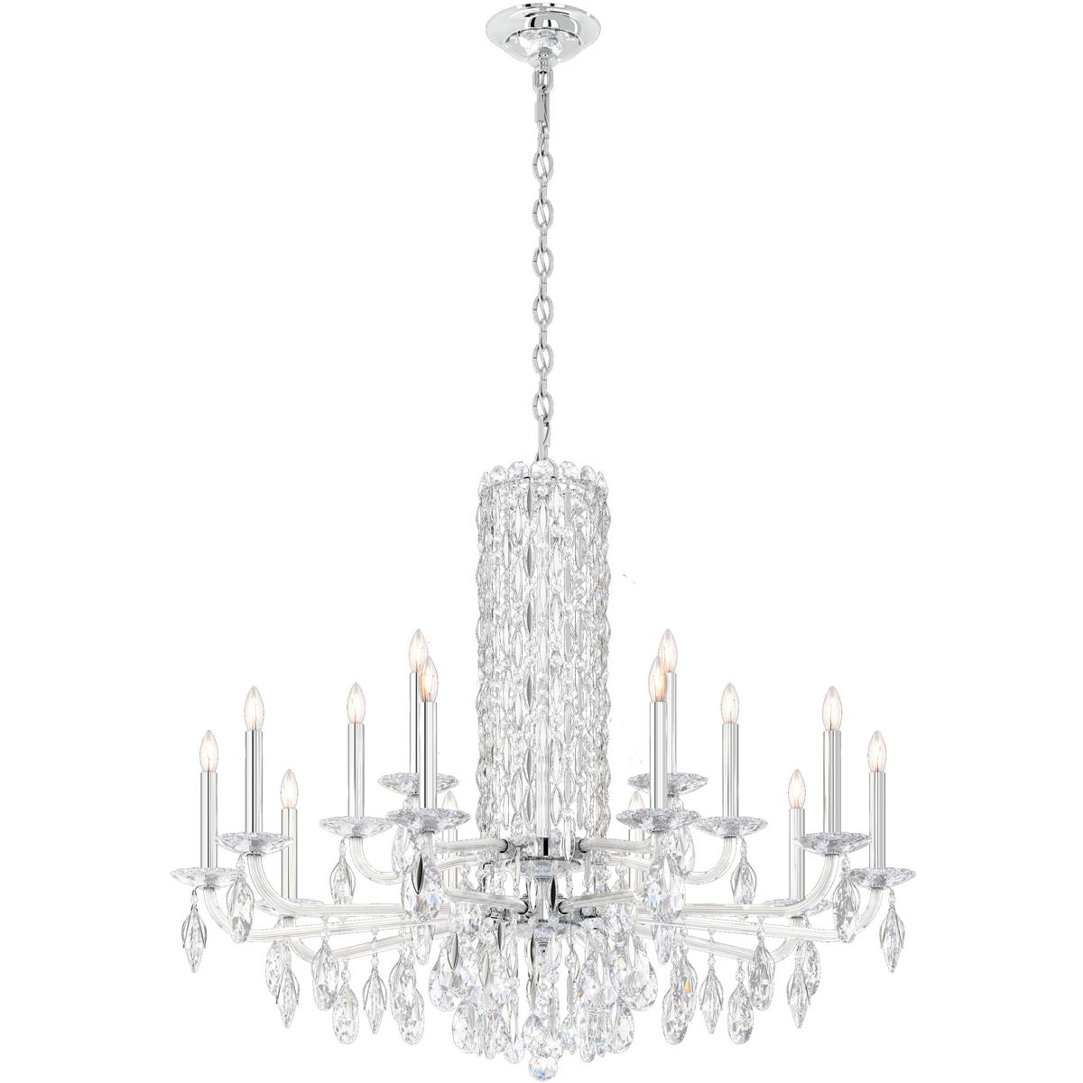 Schonbek RS83151N-401H Siena 15 Light 41 inch Polished Stainless Steel Chandelier Ceiling Light in Heritage, No Spikes
