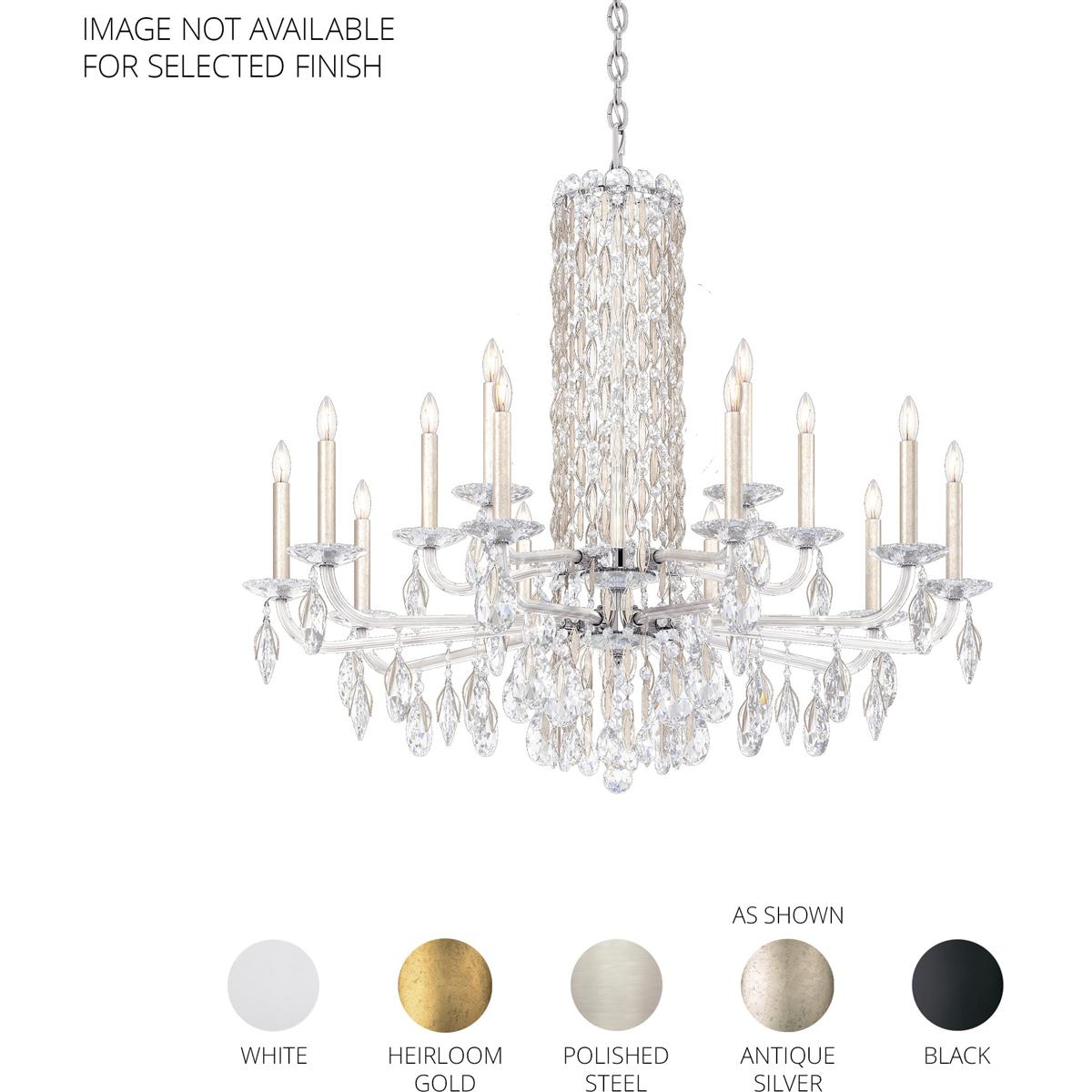 Schonbek RS83151N-51H Siena 15 Light Black Chandelier Ceiling Light in Heritage, No Spikes
