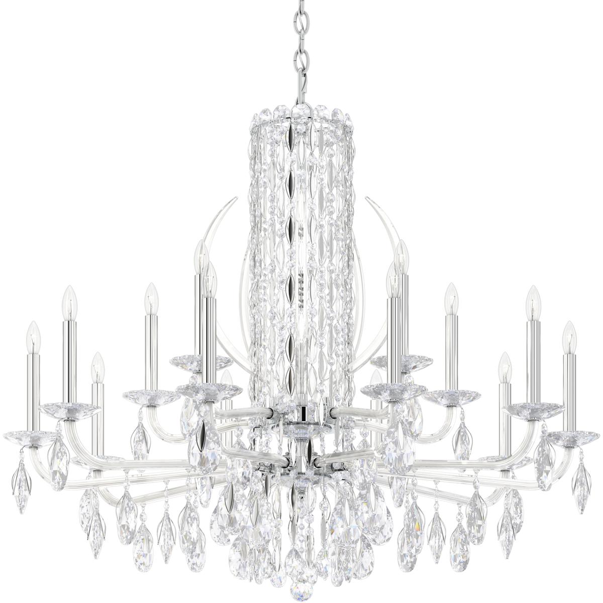 Schonbek RS8315N-401H Siena 15 Light 41 inch Polished Stainless Steel Chandelier Ceiling Light in Heritage
