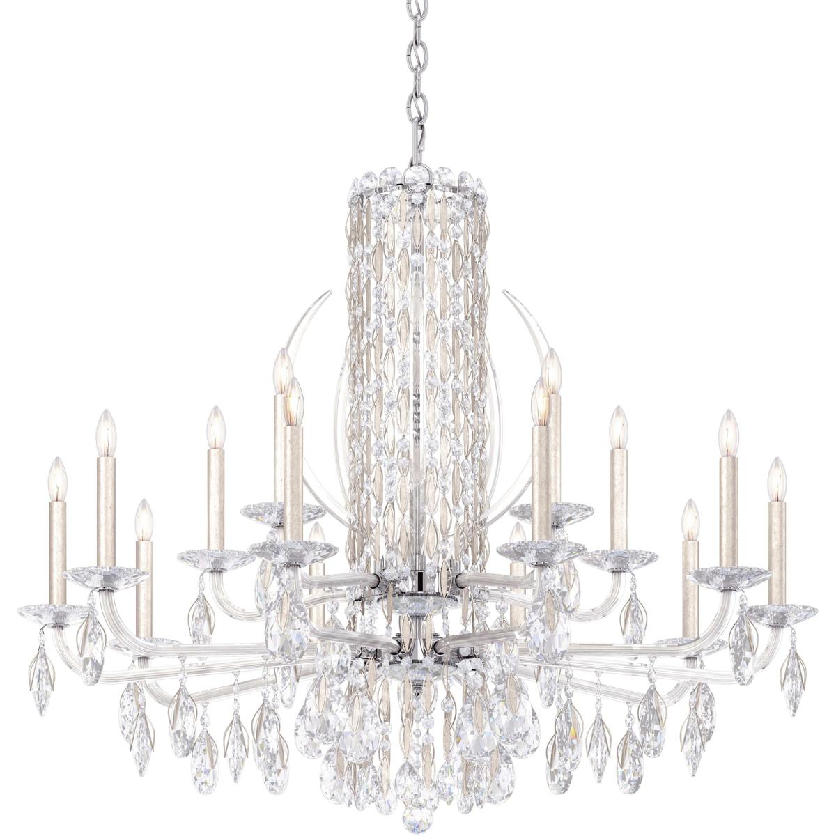 Schonbek RS8315N-48H Siena 15 Light 41 inch Antique Silver Chandelier Ceiling Light in Heritage