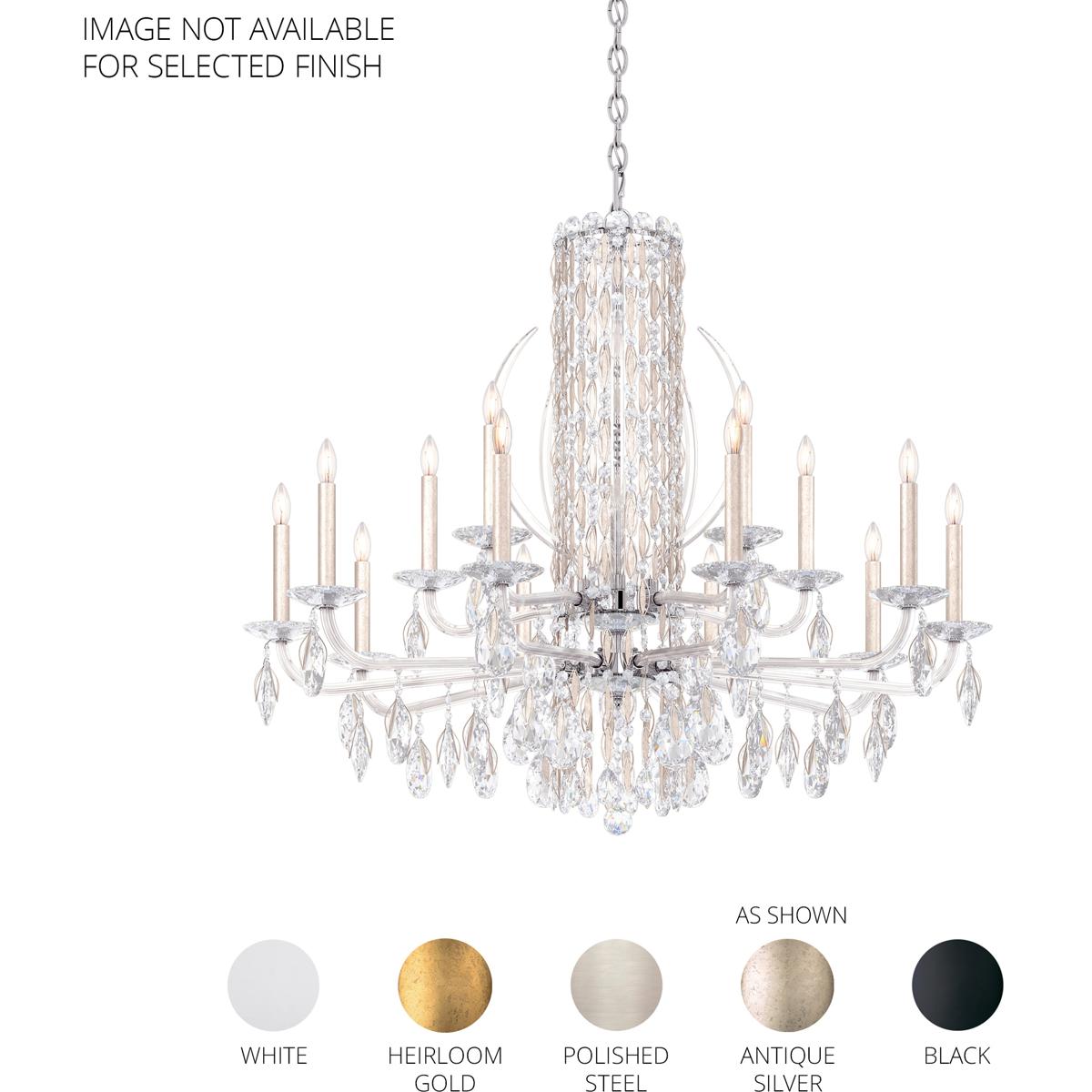 Schonbek RS8315N-51H Siena 15 Light Black Chandelier Ceiling Light in Heritage