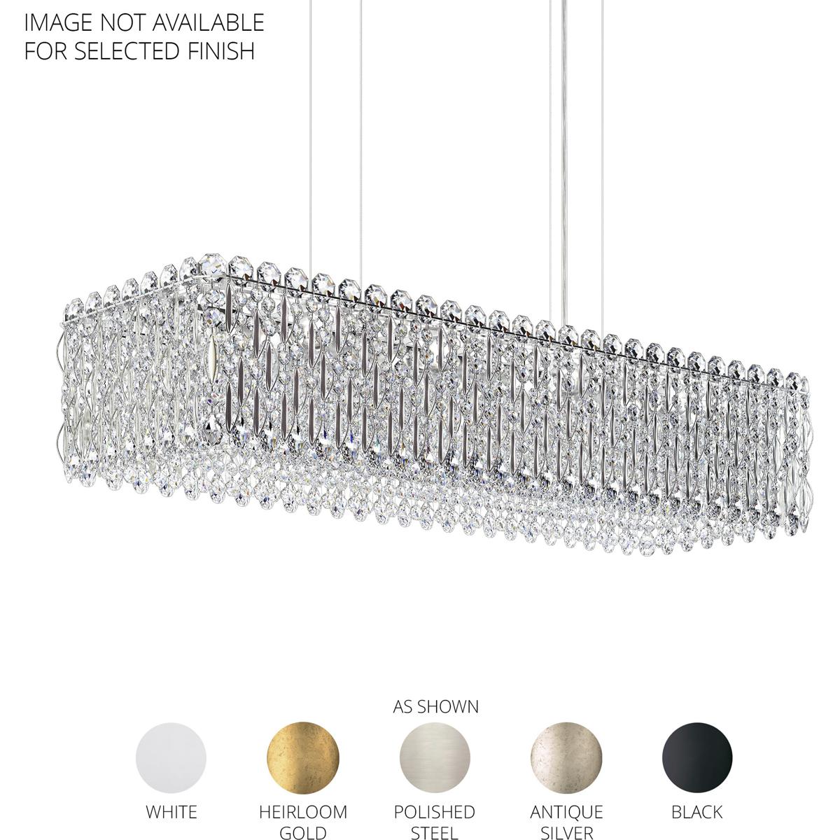 Schonbek RS8344N-51R Sarella 13 Light 36.5 inch Black Linear Pendant Ceiling Light in Radiance