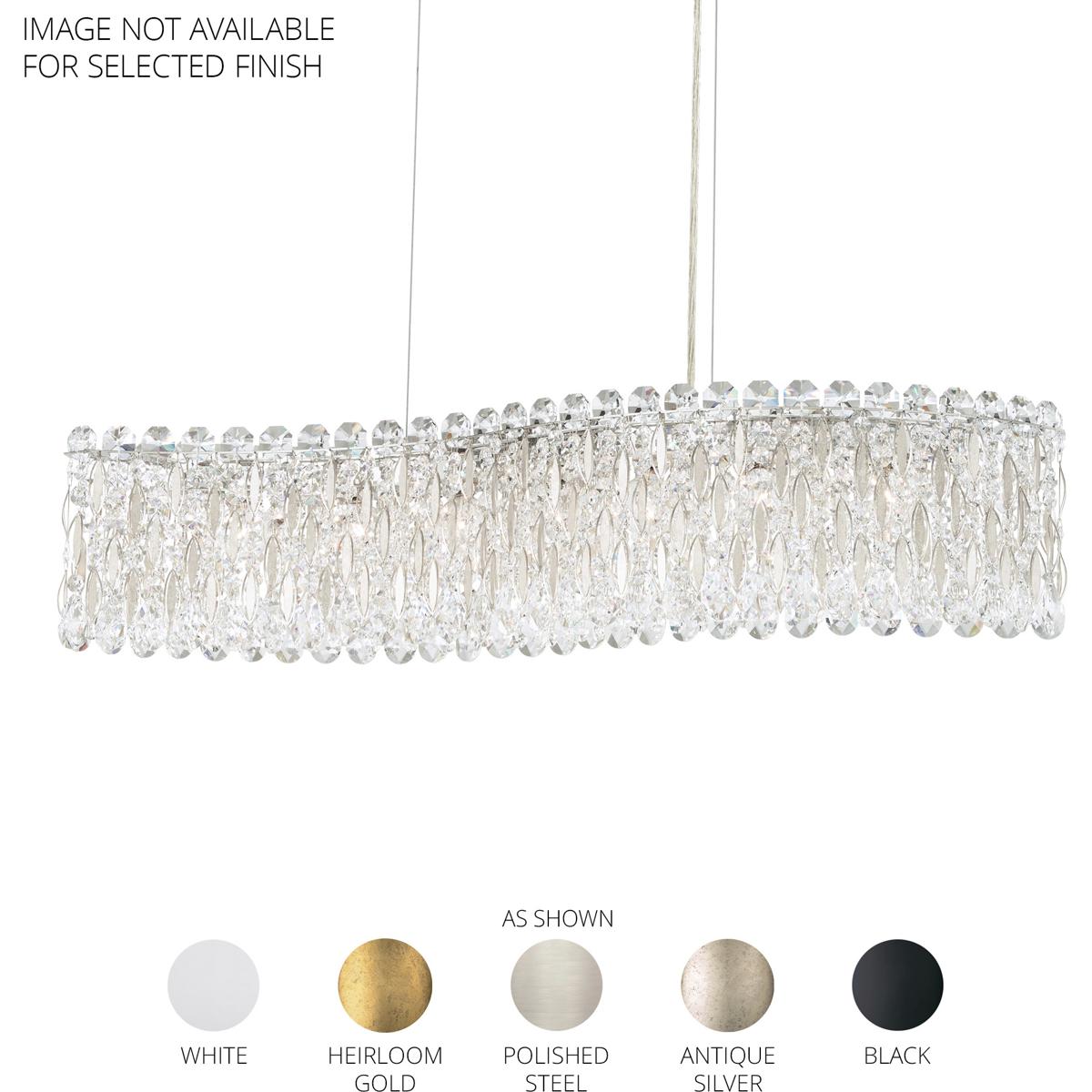 Schonbek RS8346N-401R Sarella 7 Light 32.5 inch Polished Stainless Steel Linear Pendant Ceiling Light in Radiance