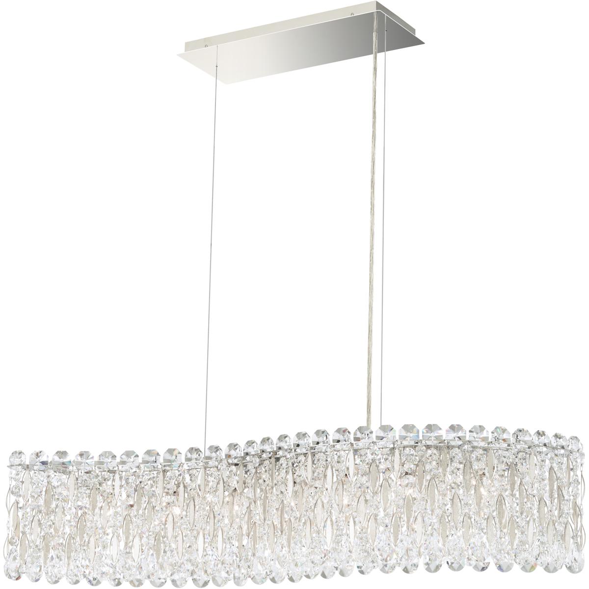 Schonbek RS8346N-48R Sarella 7 Light 32.5 inch Antique Silver Linear Pendant Ceiling Light in Radiance