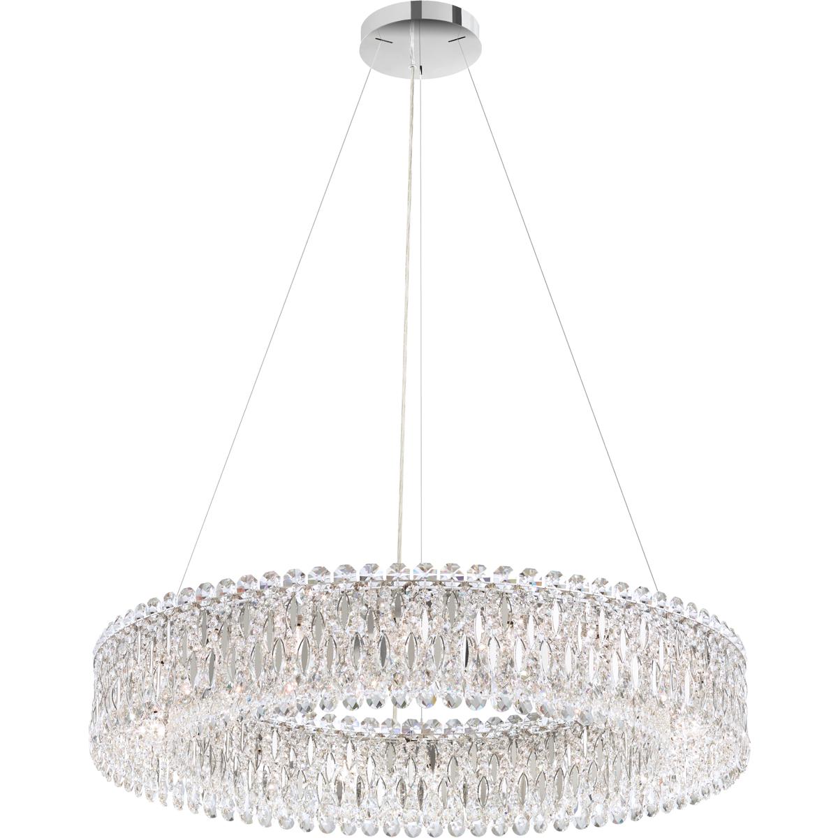 Schonbek RS8349N-401H Sarella 18 Light 36 inch Polished Stainless Steel Pendant Ceiling Light in Heritage