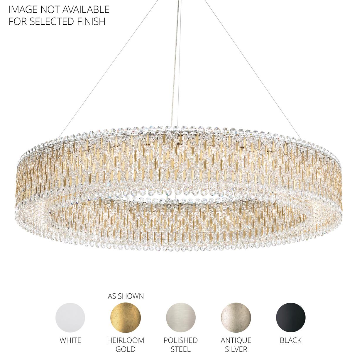 Schonbek RS8351N-48R Sarella 32 Light Antique Silver Pendant Ceiling Light in Radiance