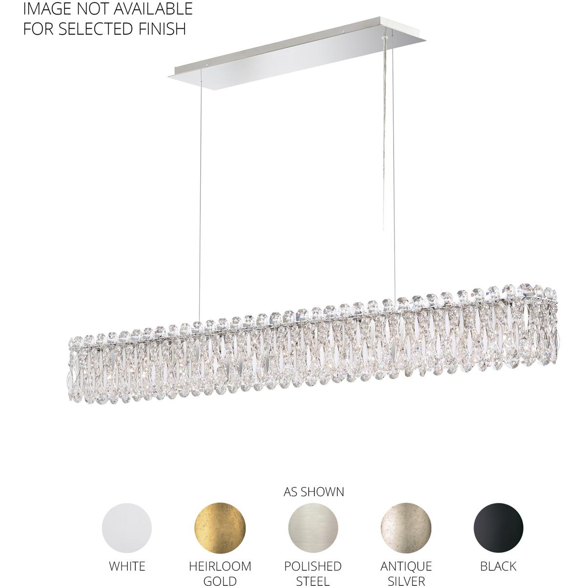 Schonbek RS8352N-06R Sarella 11 Light 47.5 inch White Linear Pendant Ceiling Light in Radiance