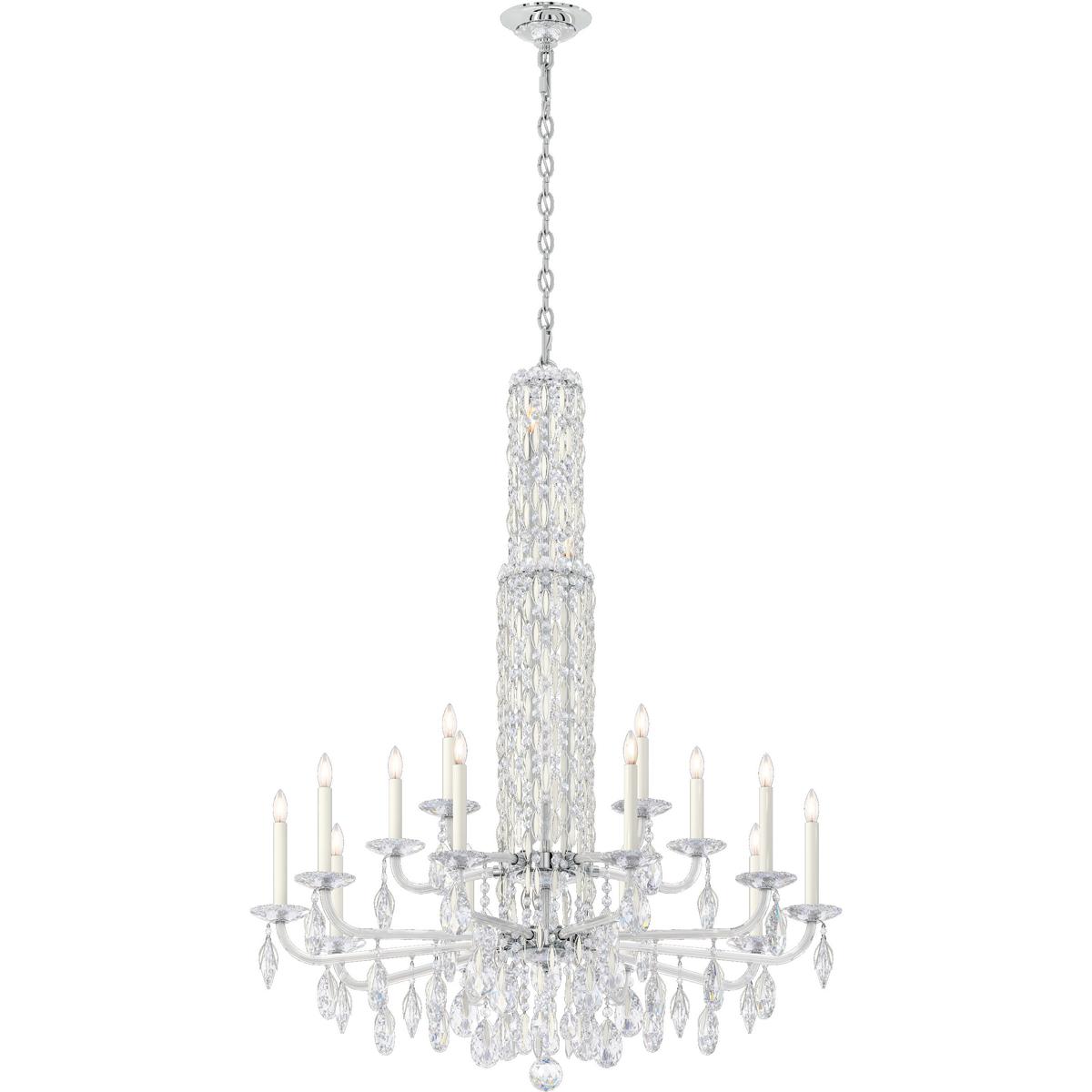 Schonbek RS84151N-06H Siena 17 Light 40.5 inch White Chandelier Ceiling Light in Heritage, No Spikes