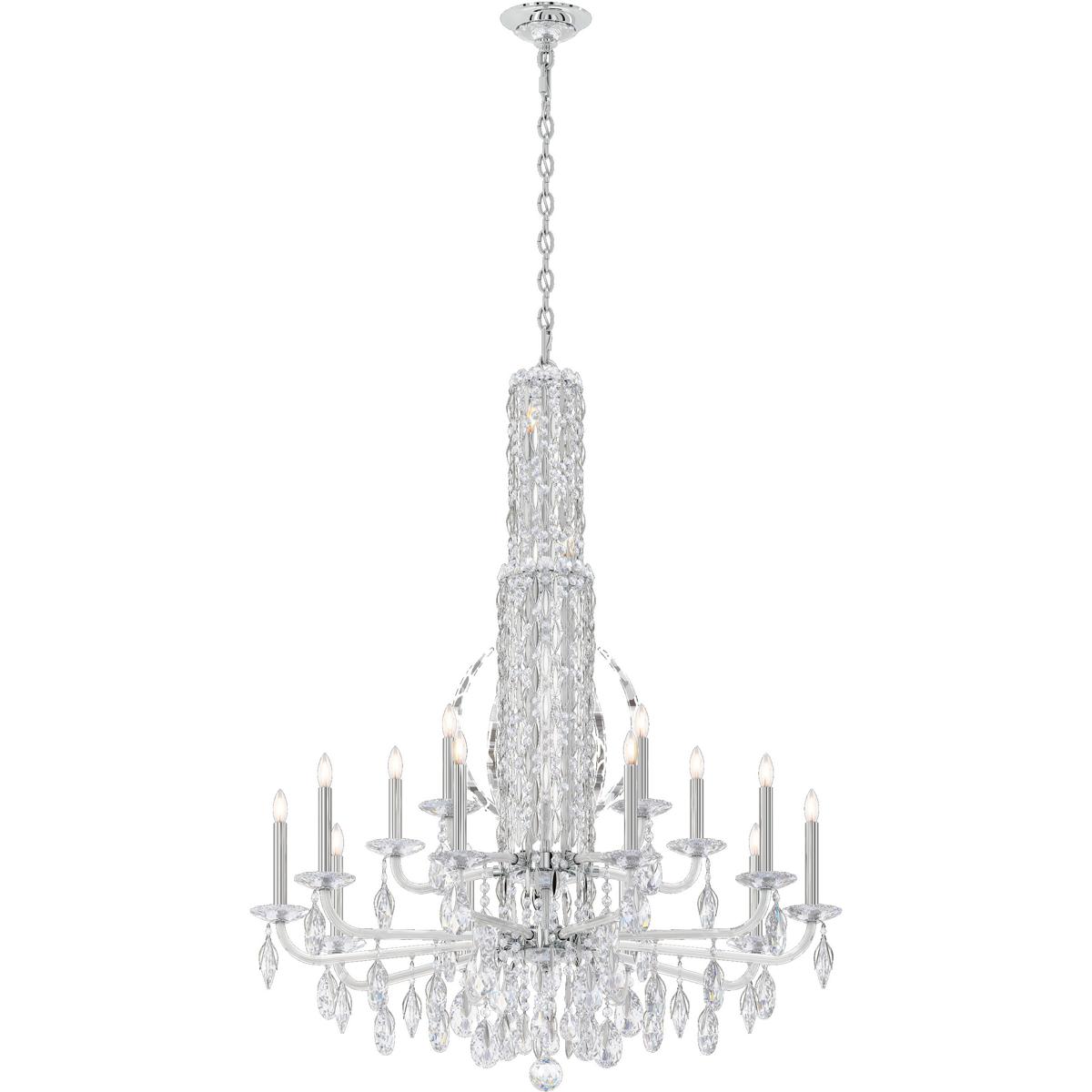 Schonbek RS84151N-401H Siena 17 Light 40.5 inch Polished Stainless Steel Chandelier Ceiling Light in Heritage, No Spikes