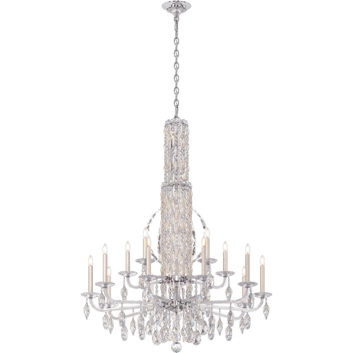 Schonbek RS84151N-48H Siena 17 Light 40.5 inch Antique Silver Chandelier Ceiling Light in Heritage, No Spikes