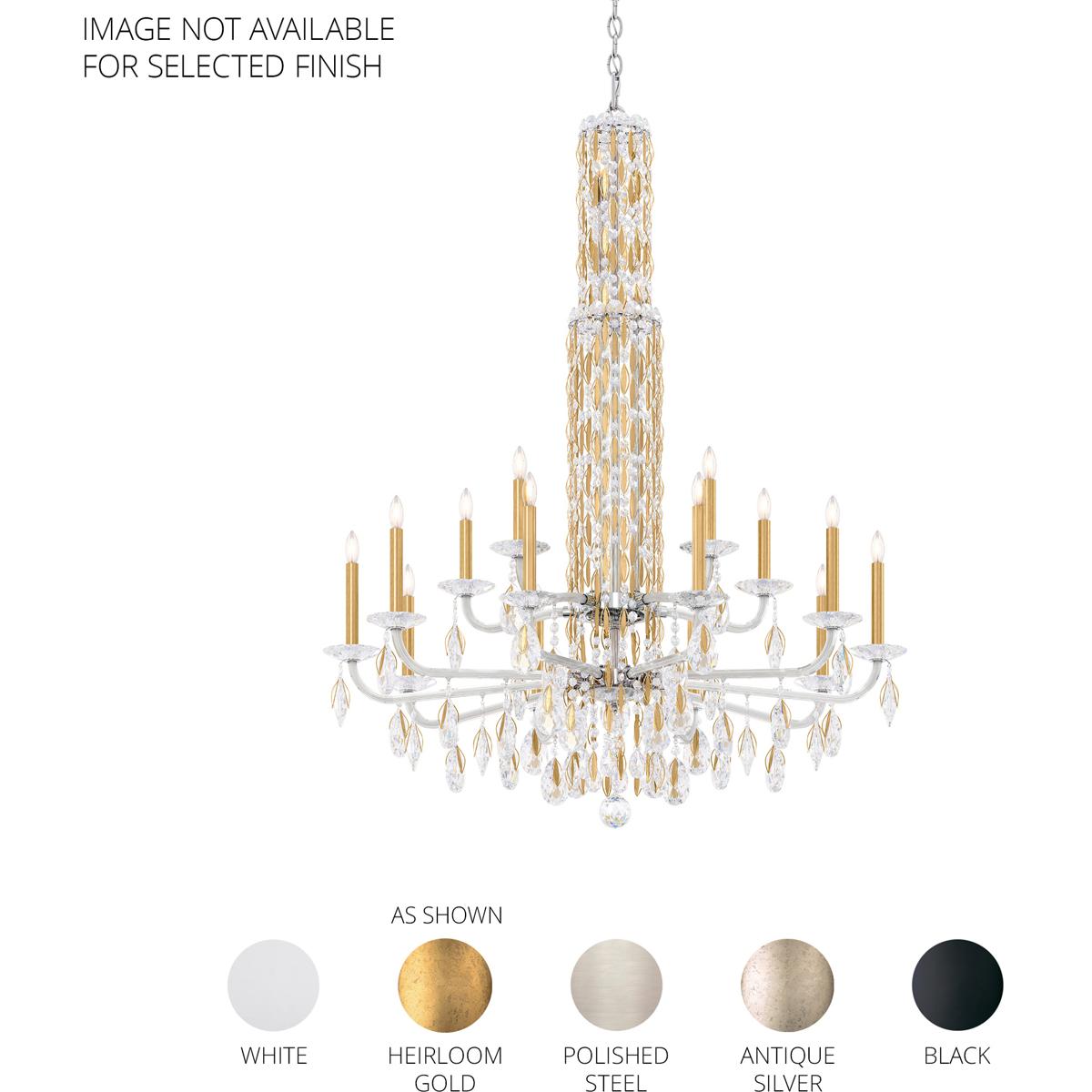 Schonbek RS84151N-51H Siena 17 Light Black Chandelier Ceiling Light in Heritage, No Spikes