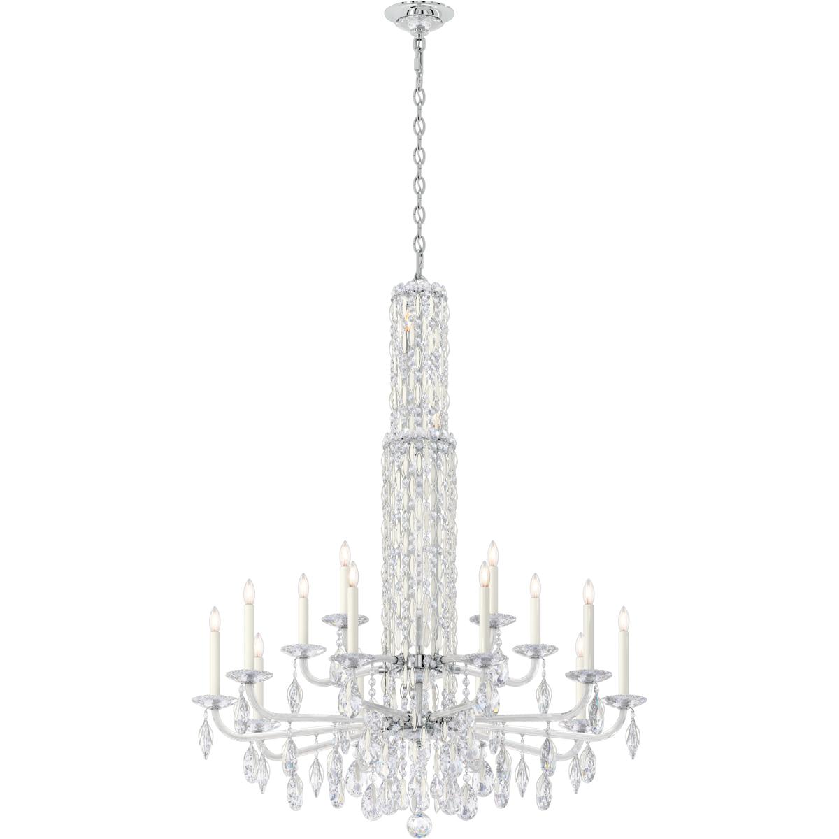 Schonbek RS8415N-06H Siena 17 Light 40.5 inch White Chandelier Ceiling Light in Heritage, Adjustable Height