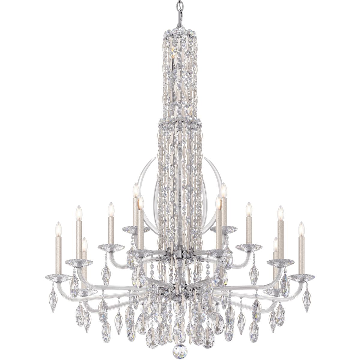 Schonbek RS8415N-48H Siena 17 Light 40.5 inch Antique Silver Chandelier Ceiling Light in Heritage