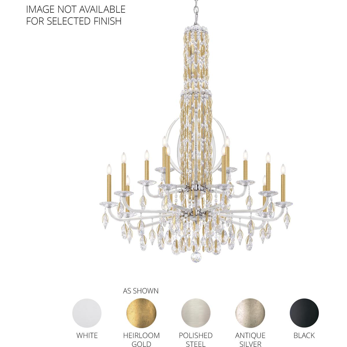Schonbek RS8415N-51H Siena 17 Light Black Chandelier Ceiling Light in Heritage