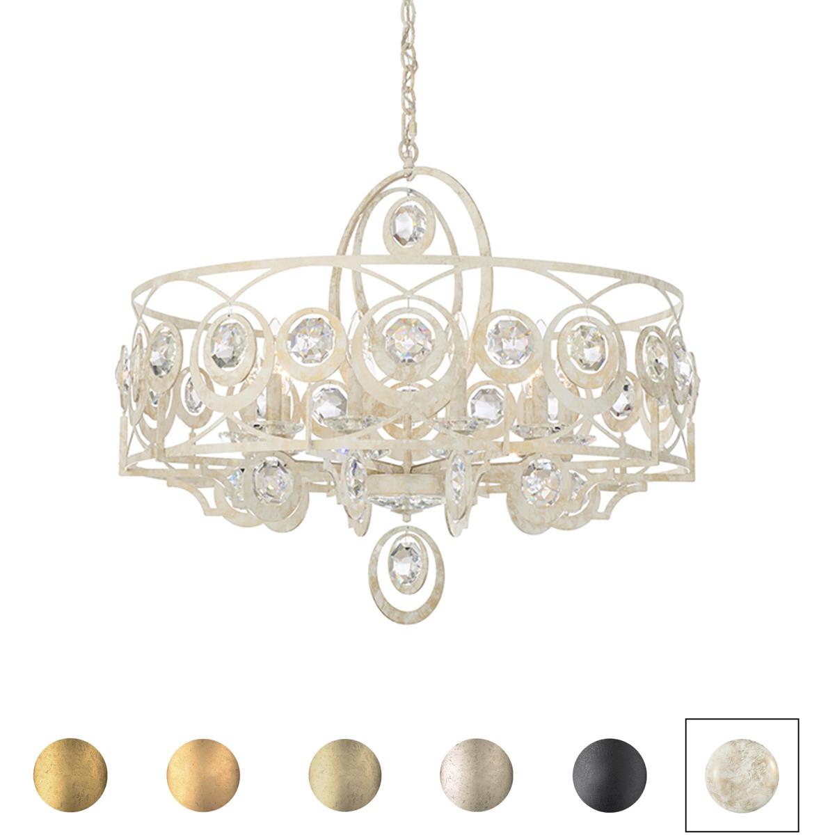 Schonbek S1051048R Signature Gwendolynn 10 Light 34 inch Antique Silver Chandelier Ceiling Light
