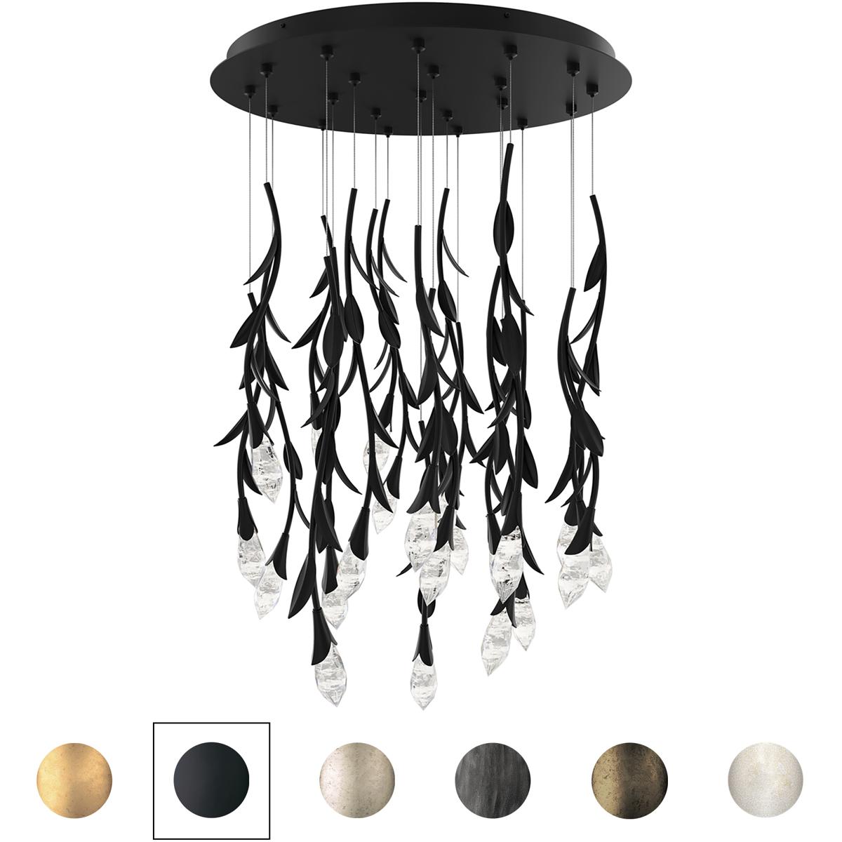 Schonbek S2421-48OH Signature Secret Garden LED 26 inch Antique Silver Multi-Light Pendant Ceiling Light