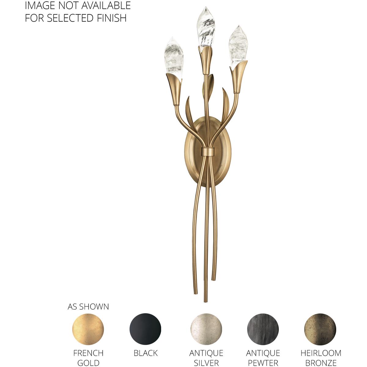 Schonbek S2428-76OH Secret Garden LED 4 inch Heirloom Bronze Wall Sconce Wall Light, Schonbek Signature