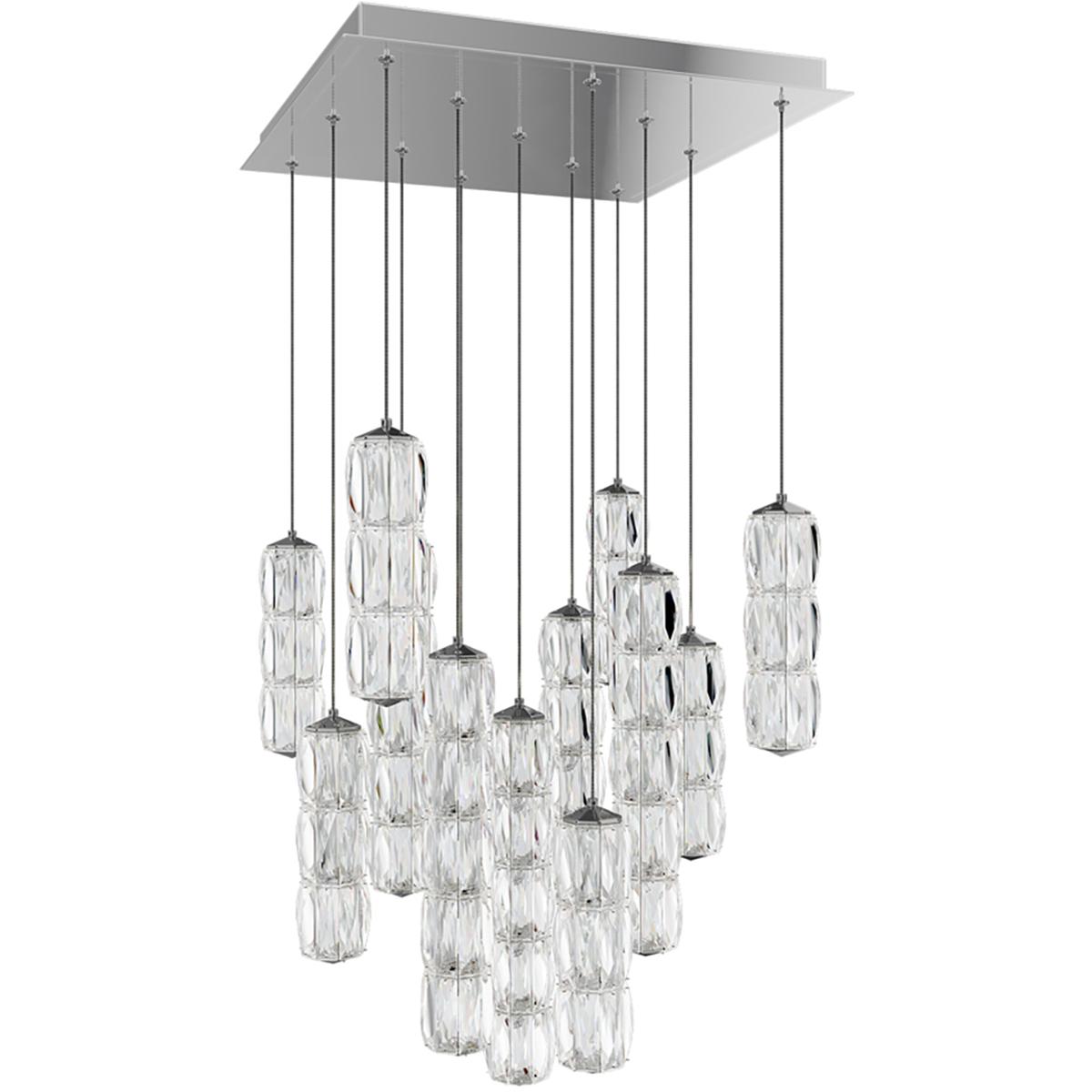 Schonbek S26513S-401R Signature Verve LED 20 inch Stainless Steel Multi-Light Pendant Ceiling Light