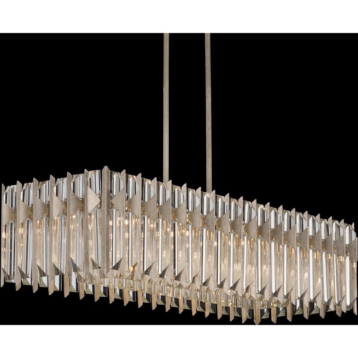 Schonbek S39636-48O Signature Terina 10 Light 36 inch Antique Silver Linear Pendant Ceiling Light