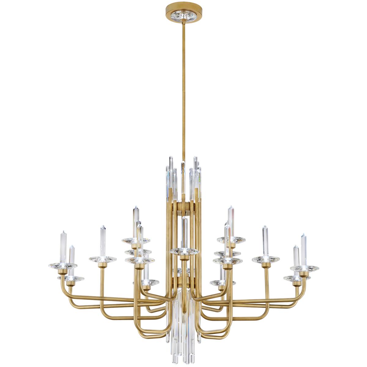 Schonbek S5716-709O Signature Calliope LED 42 inch Soft Gold Linear Chandelier Ceiling Light