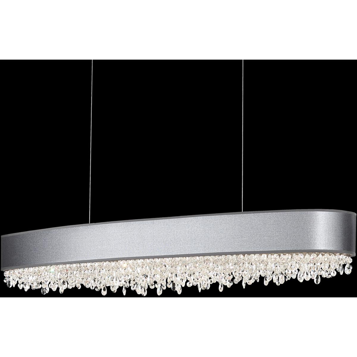 Schonbek S6349-401RW1 Eclyptix LED LED 48.5 inch Polished Stainless Steel Linear Pendant Ceiling Light in Wavy Layout, Silver, Wavy Layout
