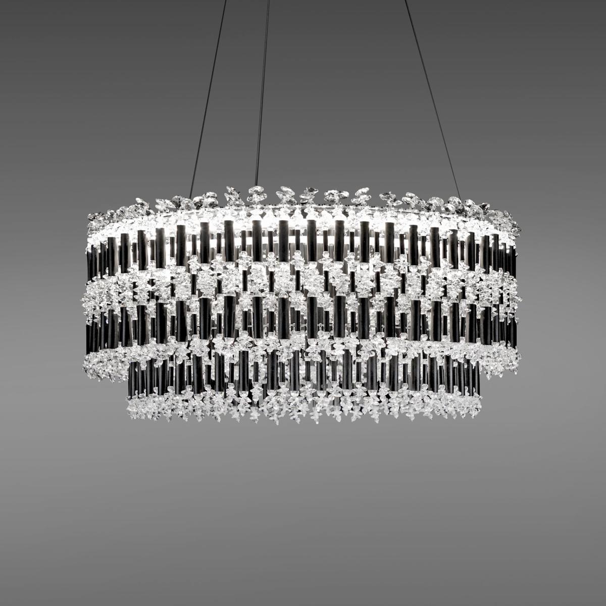 Schonbek S8124-51O Signature Tahitian LED 24.6 inch Matte Black Pendant Ceiling Light, Schonbek Signature