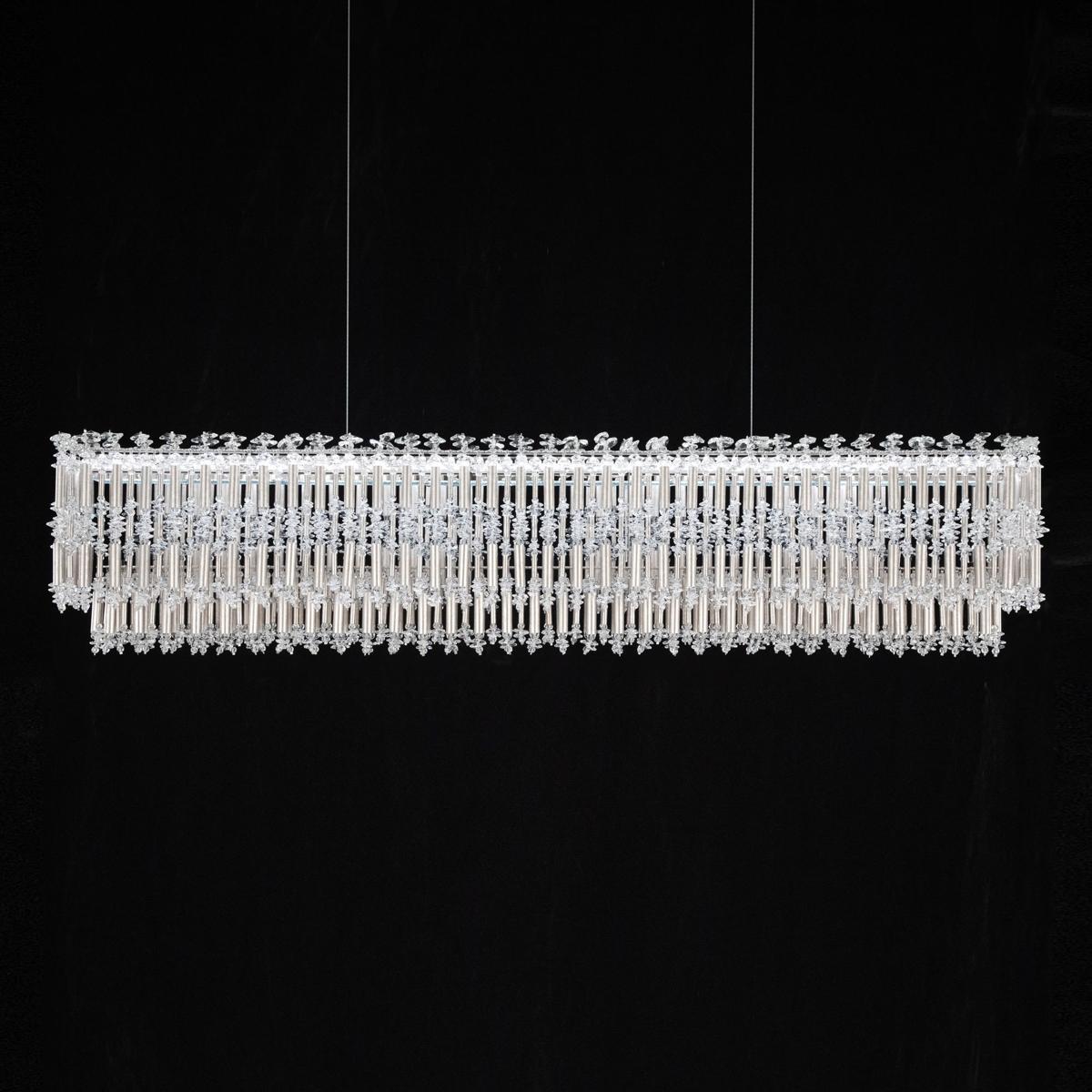 Schonbek S8148-48O Signature Tahitian LED 47.9 inch Antique Silver Linear Pendant Ceiling Light, Schonbek Signature