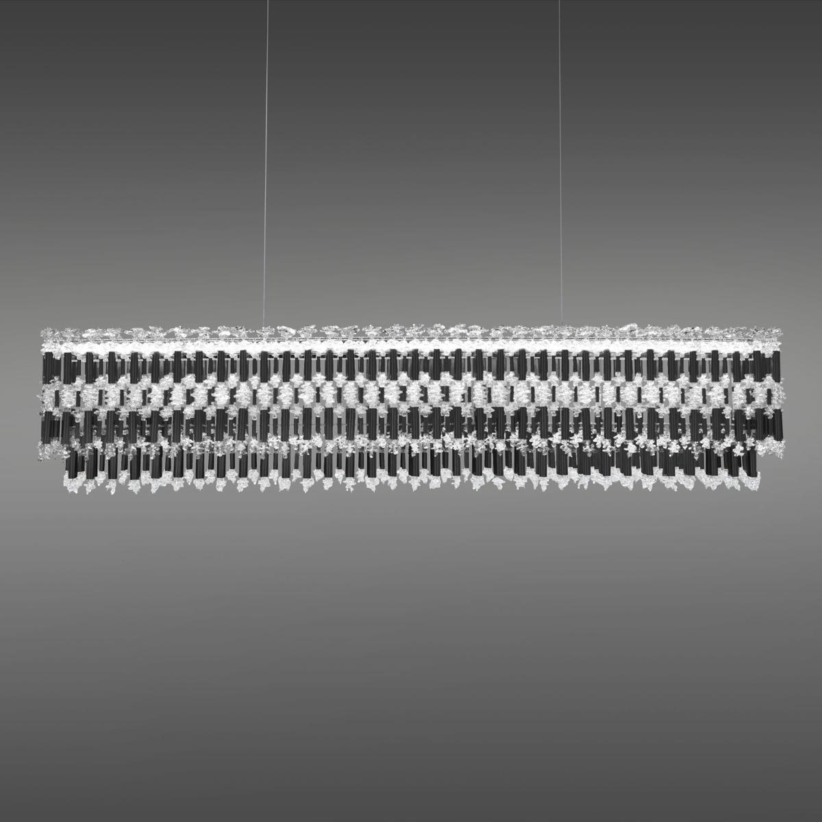 Schonbek S8148-51O Signature Tahitian LED 47.9 inch Matte Black Linear Pendant Ceiling Light, Schonbek Signature
